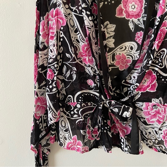 Bianca Nygard Floral Wrap Top Blouse - Picture 2 of 7